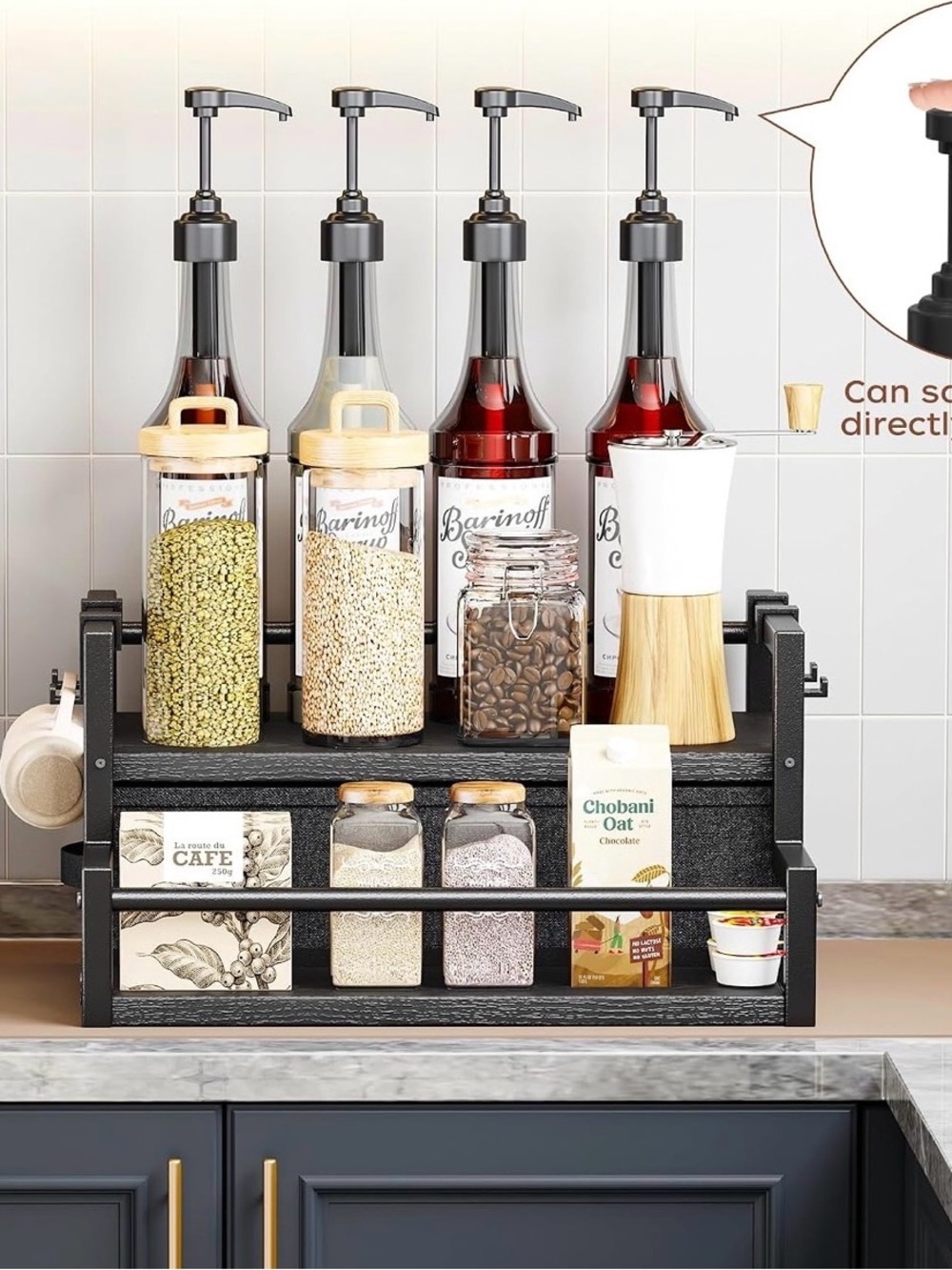 Two-Tier small Countertop storage organizer